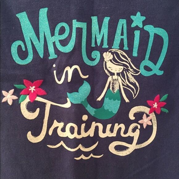 Baby Gap Girl Mermaid in Training Short Sleeve Blue Top Shirt babyGap Size 3 NWT - Picture 2 of 6